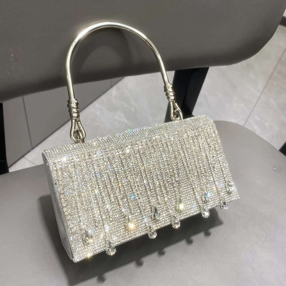 Evening Rhies Sier Crystal Bg Handmade Bags For Women Purses And Handbags Designer Women's Bag