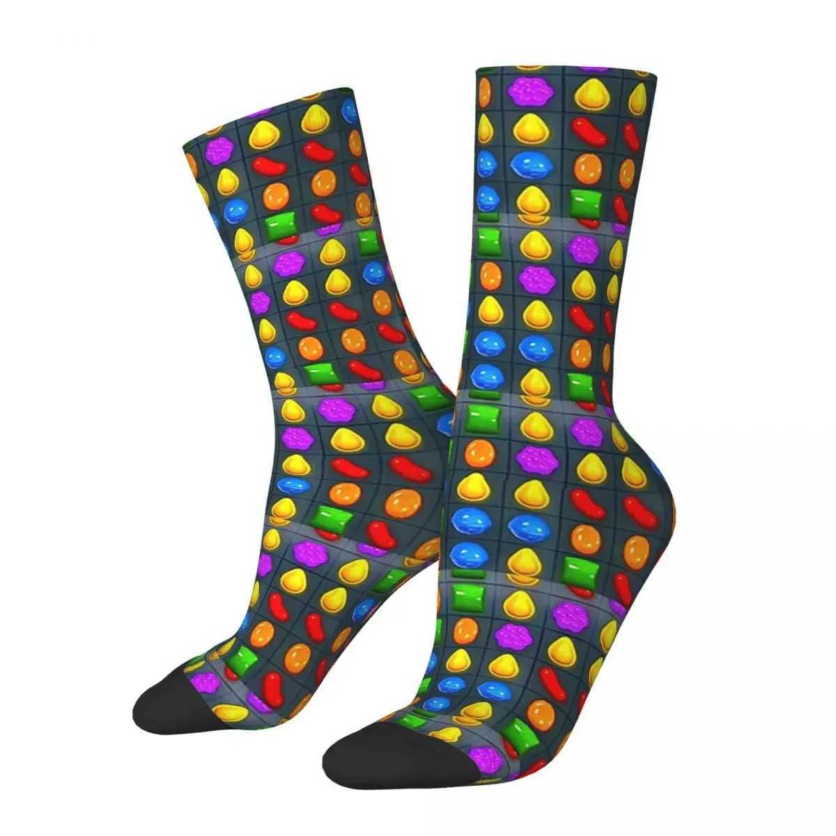 2022 New Candy Crush Socks Harajuku Super Soft Socks Four Seasons Mens Birthday Gift X250319
