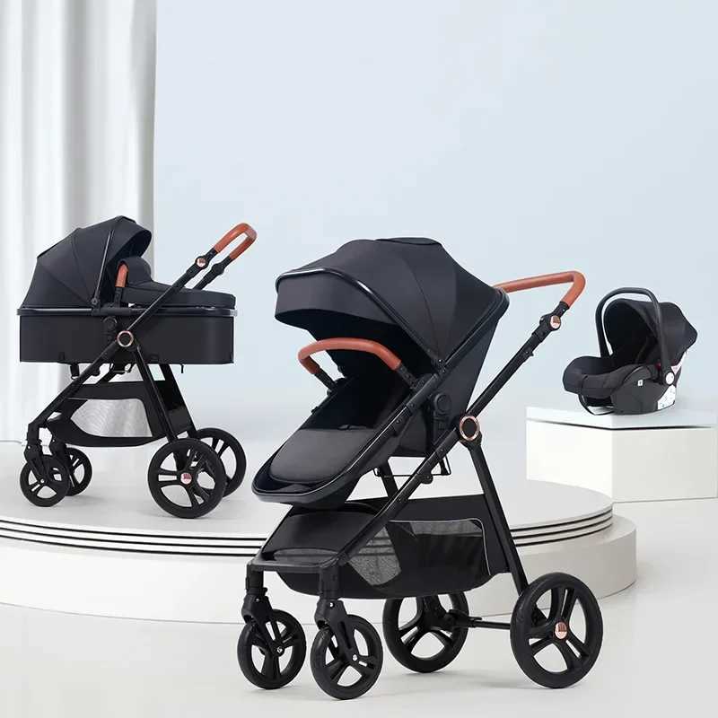 Multi functional three in one lightweight childrens stroller luxurious landscape stroller foldable newborn stroller Z250319