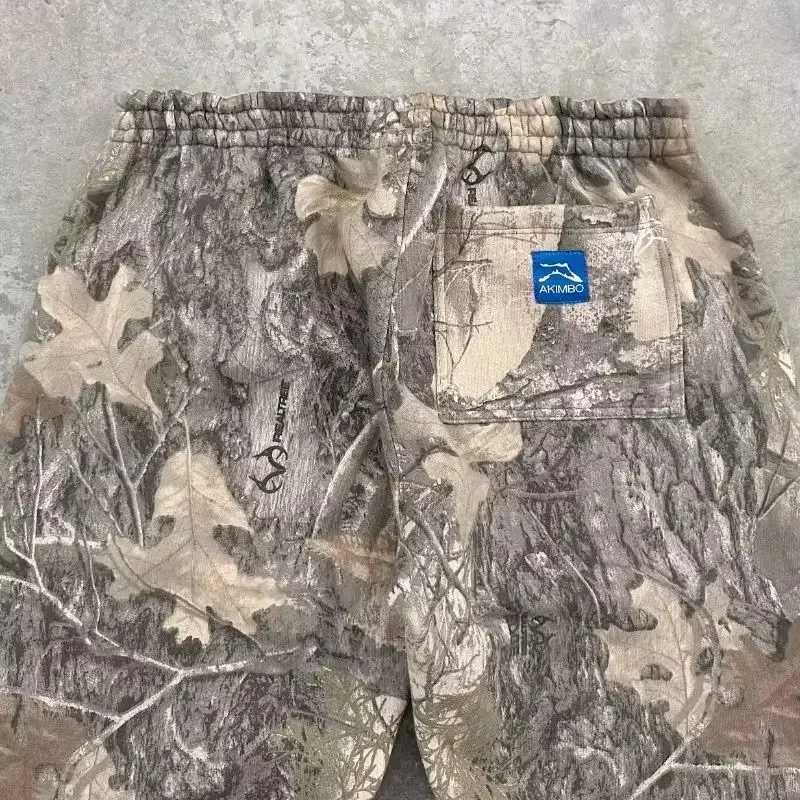 Y2K Mens Bag Pants Harajuku Camo Pattern High Quality Retro Sports Pants Hip Hop Mens Wide Leg MensT250319