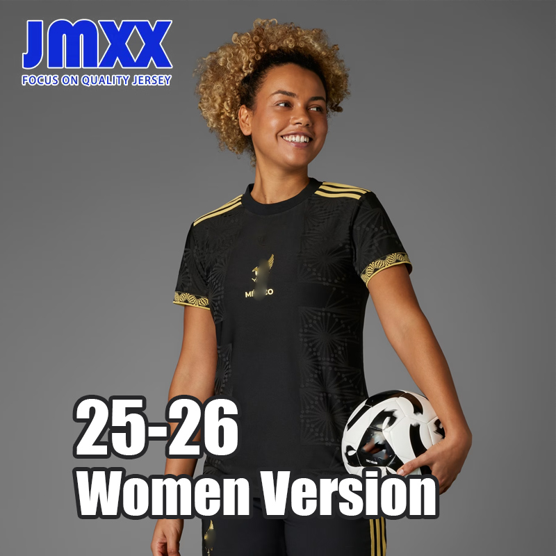 JMXX Women Version 25 26 Mexico Gold Cup Female Black Soccer Jerseys Home Away Third Special Uniforms Girl Jersey Football Shirt 2025 2026