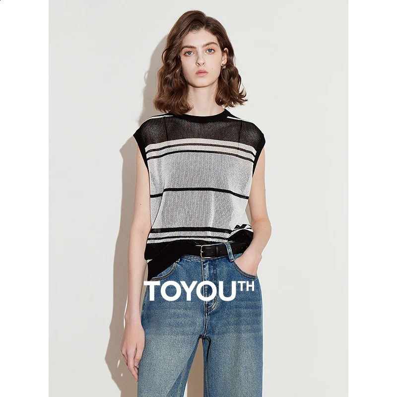 TOYOUTH Women Knitwear 2025 Spring Tops 8513052 250318