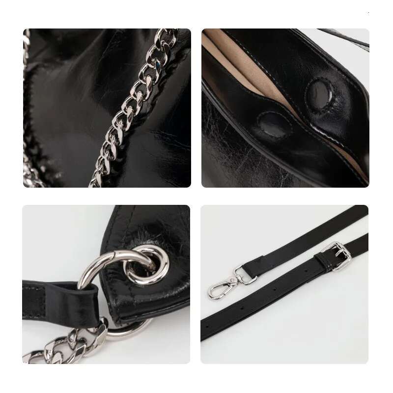Aidrani Genuine Leather Fashion Ladies Shoulder Large Capacity100%Soft Cowhide Crossbody Bag, Urious Chain Tote Bag