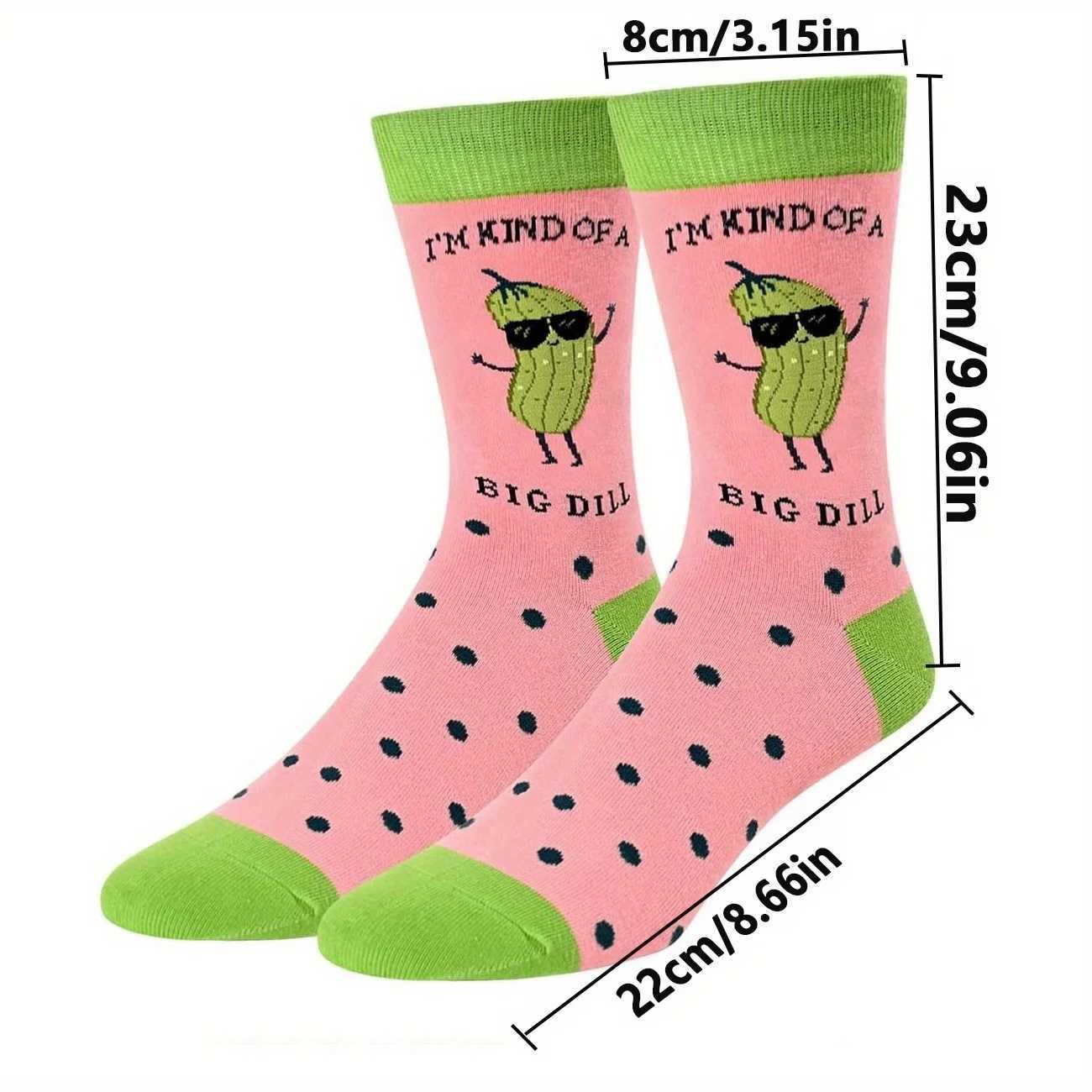 1 pair of happy and interesting personalities novel and fashionable vegetables bitter melon interesting socks gift ideas X250319