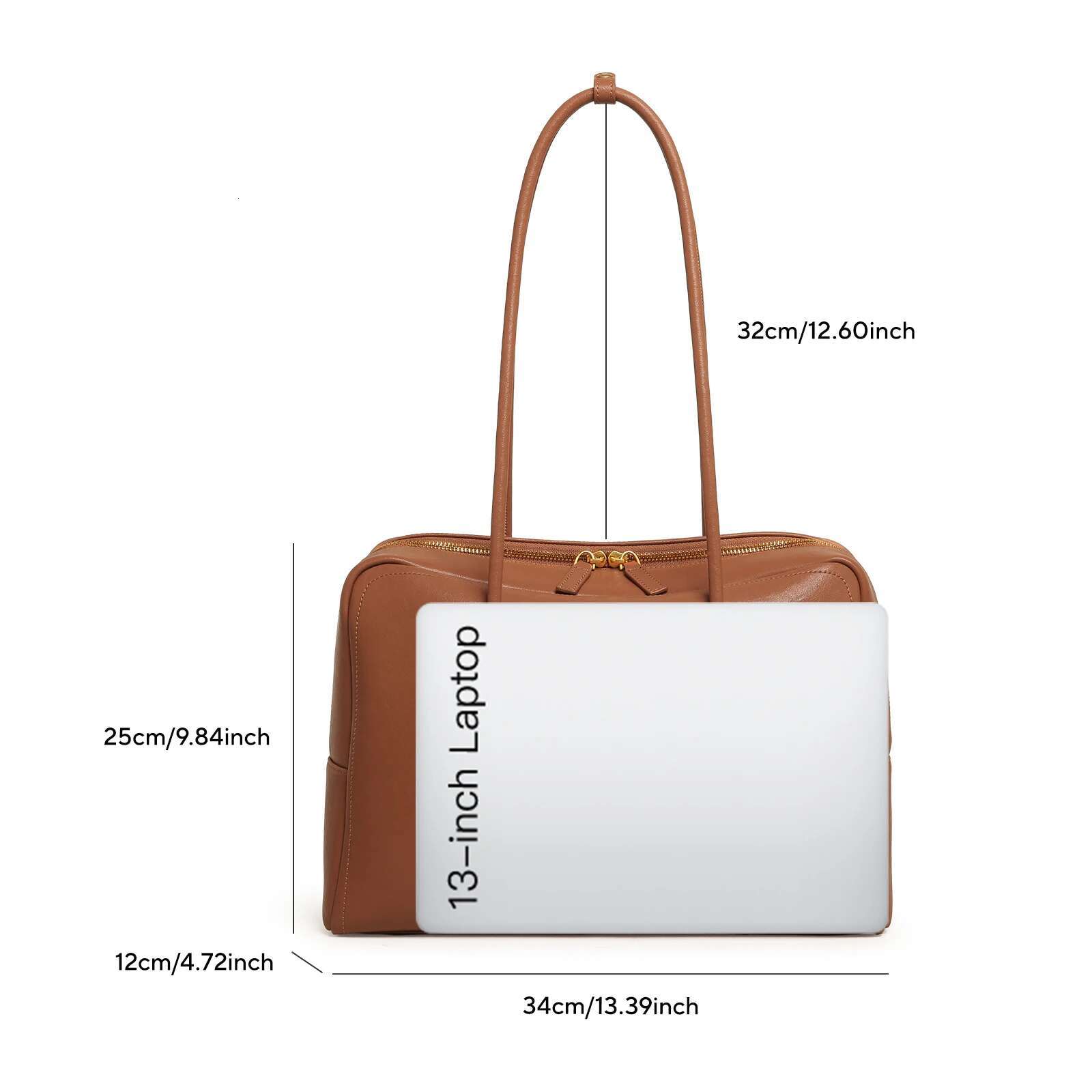 ITAMOOD Advanced Large-Capacity Retro Boston Fashionable Commuting Simple Bowg Bag Leather Shoulder Handbag