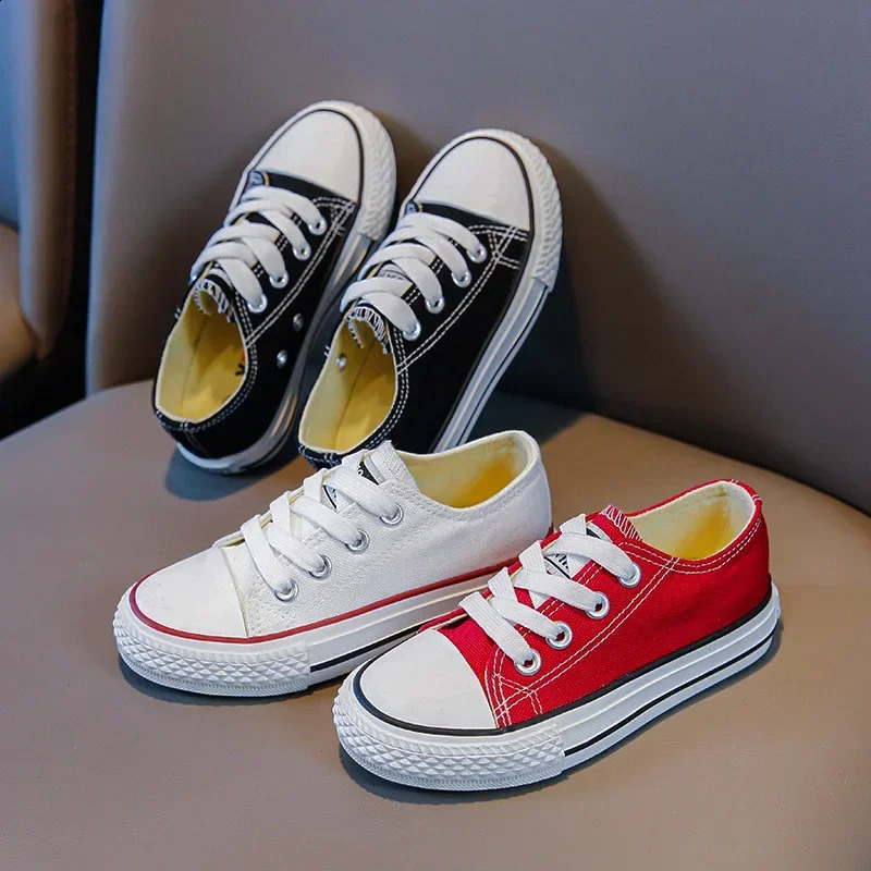 Children Kids Canvas Shoes Breathable Boys Sneakers Fashion Girls Running Sports Shoes Teen Casual Board Shoes Toddler Flats 250319