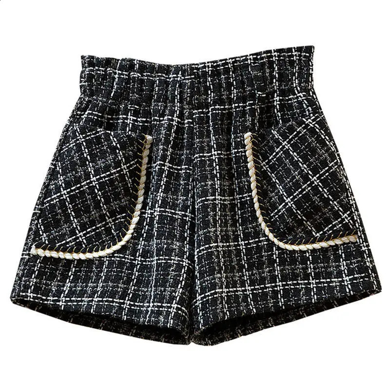 Spring Girls Fashion Plaid Shorts Baby Kids Children Clothes 100-160cm 250319