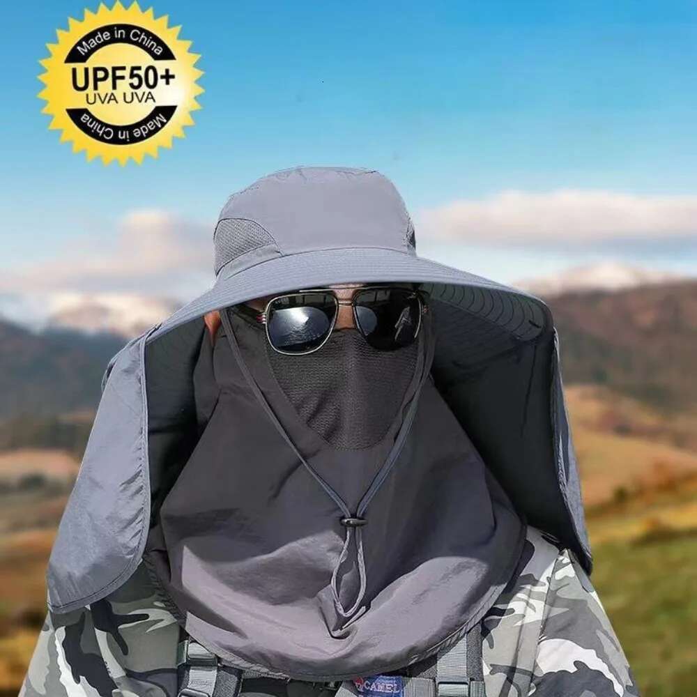 Hot Sale 360 Degrees Protection Sun Anti-Uv Wide Brim Agricultural Work Protect Neck Bucket Hat Spring
