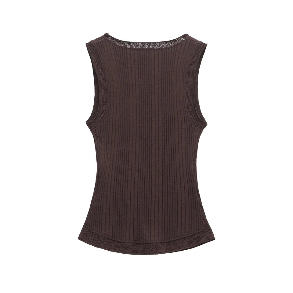 TRAFSHE Spring Women Top Y2k Vest Solid ONeck Sleeveless Knitted Tanks Camis Woman Clothing Summer Female Tops 2893022 250319