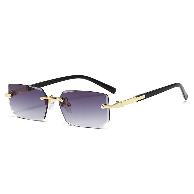 2025s New rimless fashion sunglasses Europe and the United States fashionable cut edge sunglasses personality jelly shades Rimless sunglasses fashion