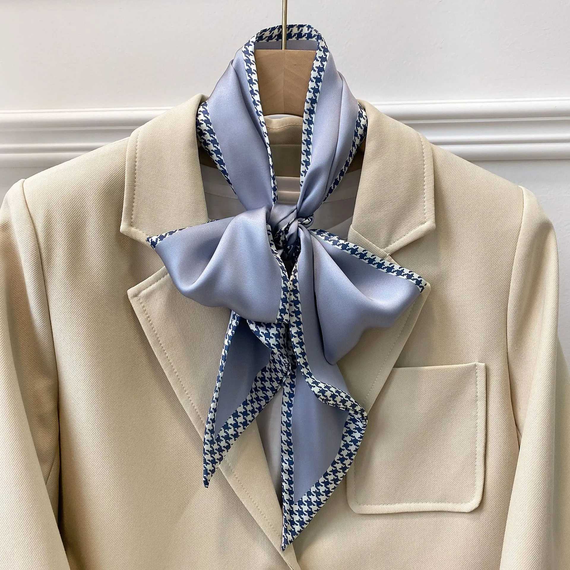 Neck Scarf for Wen Fashion Skinny Hair Bands for ccessories Foard Fem Neckerchief band Bow Tie Ribbon X250319