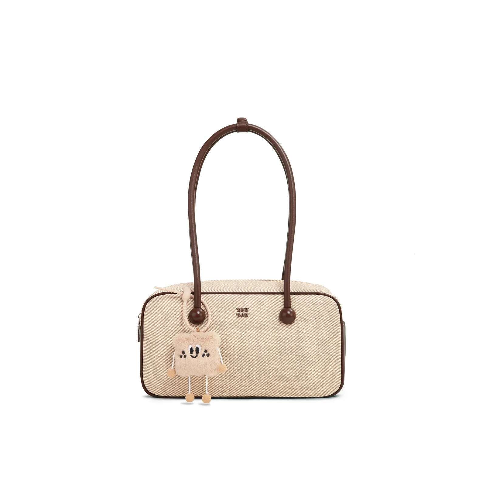 TOUTOU Women Bowg Underarm Bag 2024 Autumn Canvas Original Designer Brand Female Replica Handbag Cute Pendent Christmas Gift