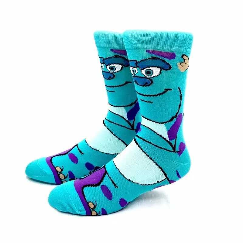 5 pairs of new anime mens long socks novel knee high couple role-playing socks personality hip-hop Harajuku women funny socks X250319