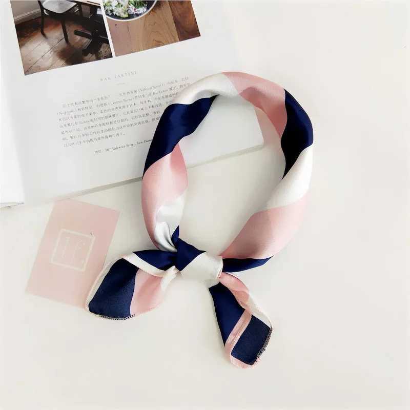 Hair scarf tie printed red satin 50cm small/square/silk/neck/ring/scarf winter scarf X250319