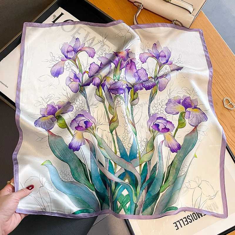 Luxury Br00% Silk Satin Scarf Wenshou Long Bag Scarf Fem Square Shoulder Strap Womens Small Neck Scarf 2024 X250319