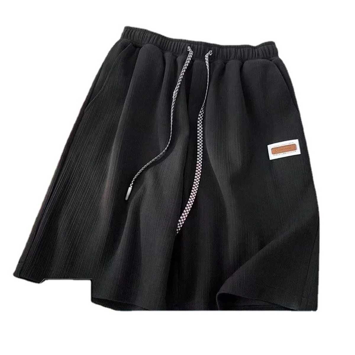 Casual solid shorts mens summer fashion and casual black pants student trend Hong Kong style gym pocket running pants mens outerwear W250319