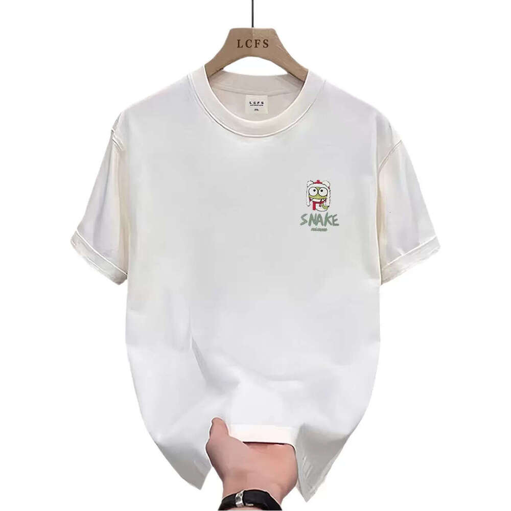 2025 Summer New Colorful Cartoon Printing Fashionable Style Versatile Men's Casual Short sleeved T-shirt Trendy
