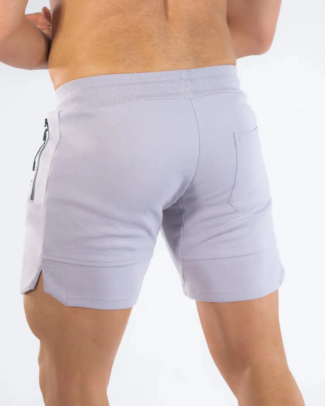 Summer running shorts quick drying breathable beach double zipper fitness mens training 250319
