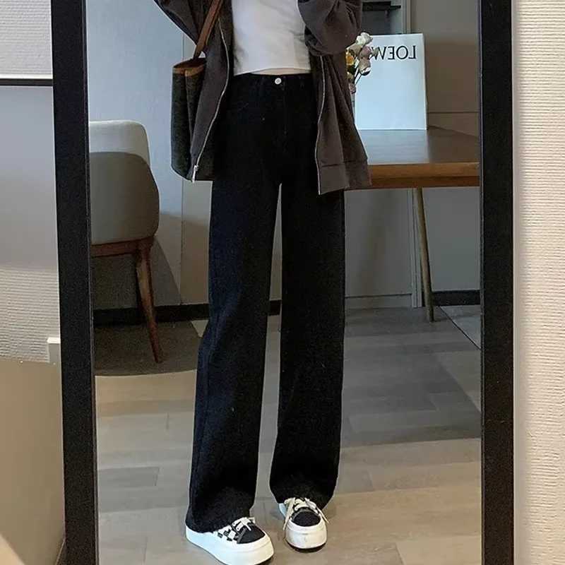 Spring and summer new high waisted ultra-thin jeans suitable for women niche casual loose thin bottom pants wide leg pants fashionable pantsT250319