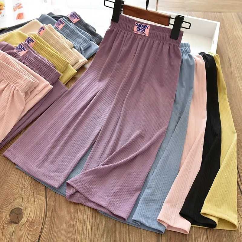 2024 Summer Girls Casual Loose Thin Pant Baby Kids Children Trousers Soft ComfortableT250318