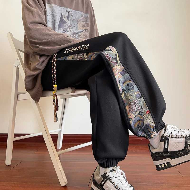 2025 Men Pants Streetwear Sweatpants Joggers Hip Hop Loose Harajuku Trousers X250319