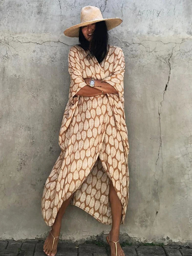 Beach Cover Ups for Swimwear Women Black Tie Dye Kimono Swimsuit Cape Summer Dress Beachwear Outfits Sales 250319