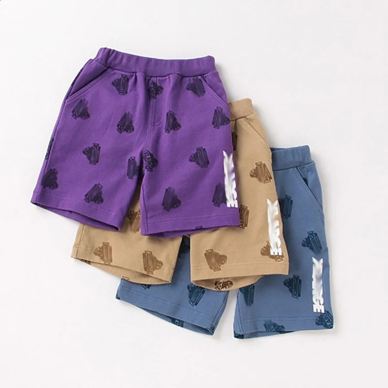 Summer Japanese Boys Girls Cartoon Gorilla Shorts Kids Streetwear Pants Children Cotton Printing Shorts Fashion Clothes 250319