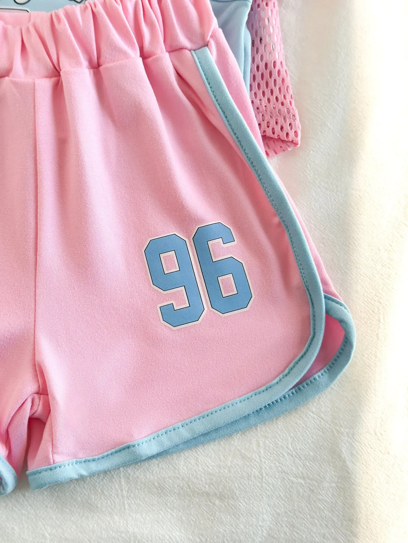 Outdoor sports clothes tennis running basketball cute and loose 3piece set digital printing baby girl 250319