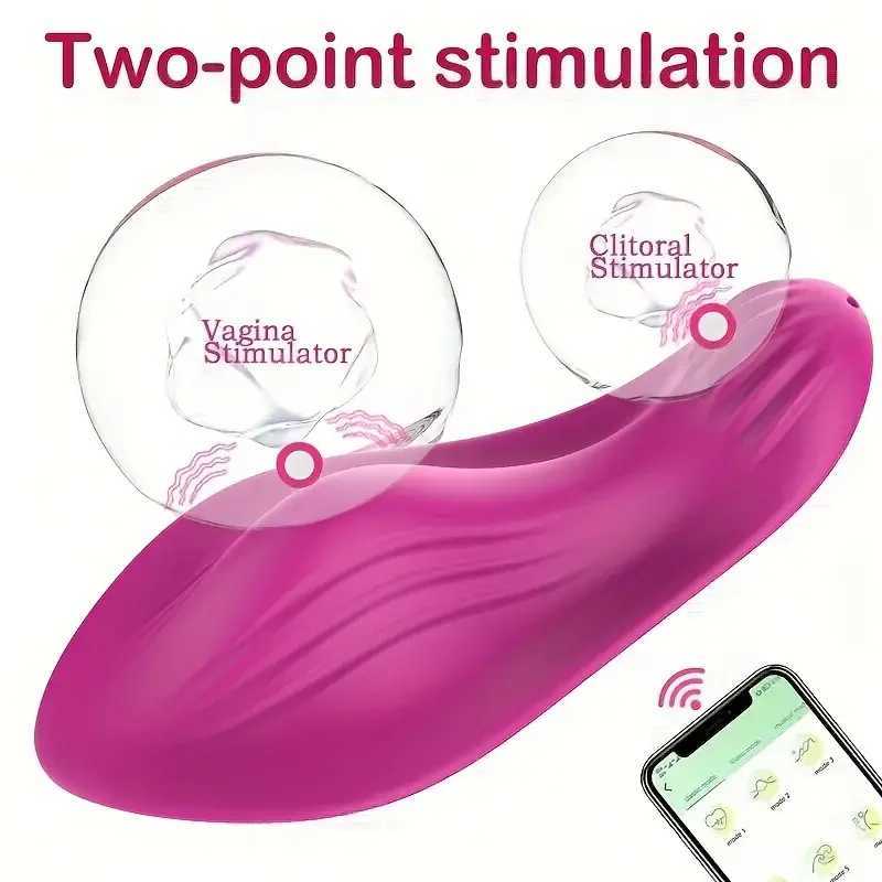 Wearable vibrator sex toy suitable for women with 9 modes powerful functions two-point stimulation personal massage rechargeable couple sex toy W25031