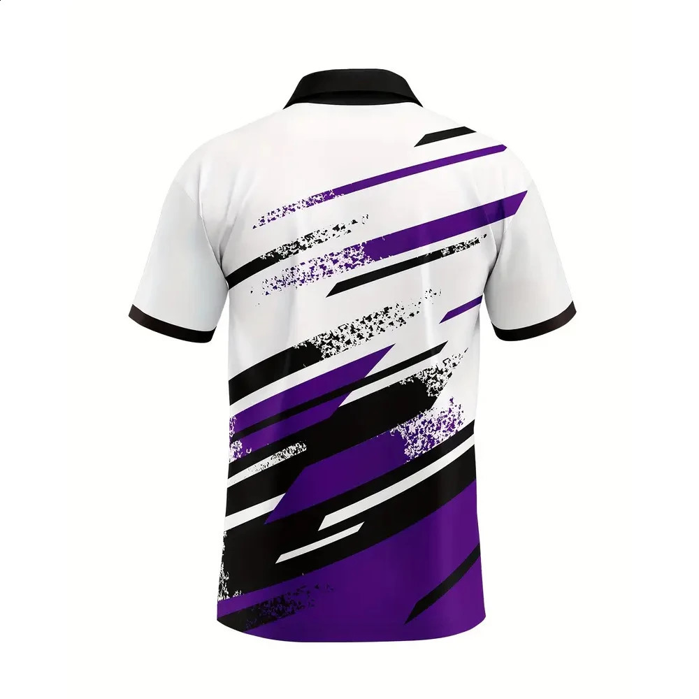 Mens Summer Fashion Polo Shirt Casual Geometric Stripe Pattern Short Sleeve Formal Cut Knitted H-Type Mens Wear 250317