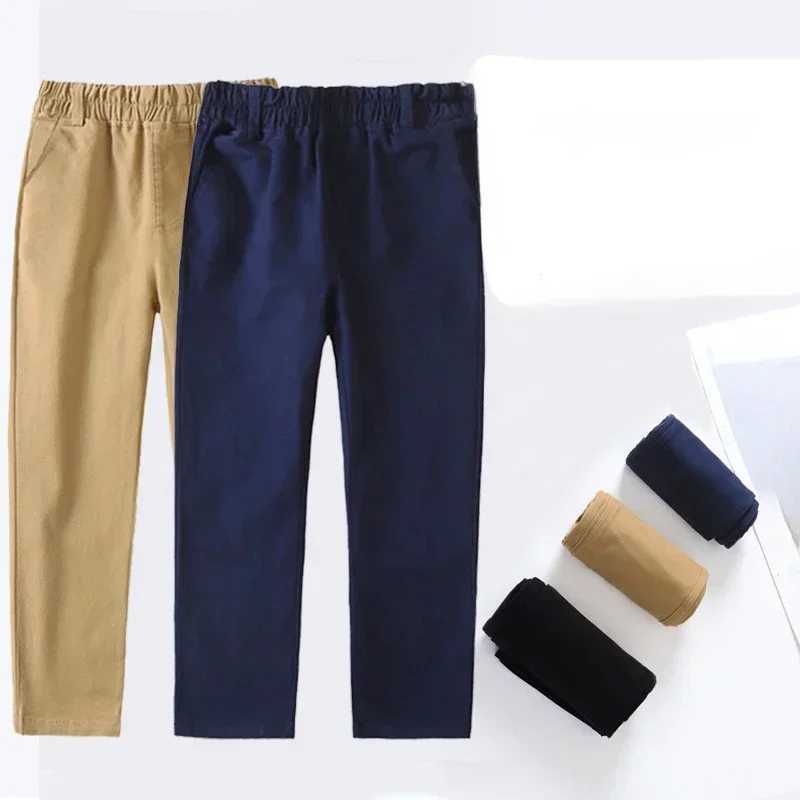 Black Navy Blue Khaki Childrens Clothes Long Pants Spring Childrens Navy School Uniform Student Suit Pants Boys Girls ClothesT250318