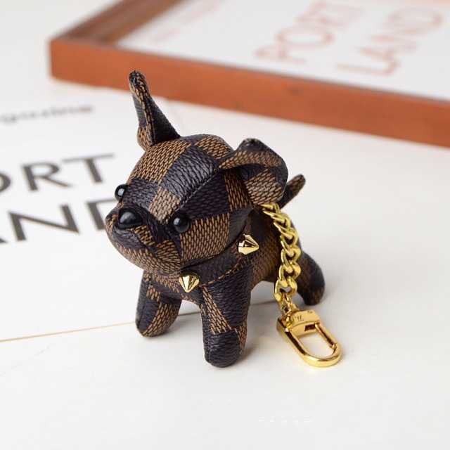 Keychains Lanyards Personalized Trend Mini Dog Bulldog Car Keychain Bag Pendant French Fighting H250318