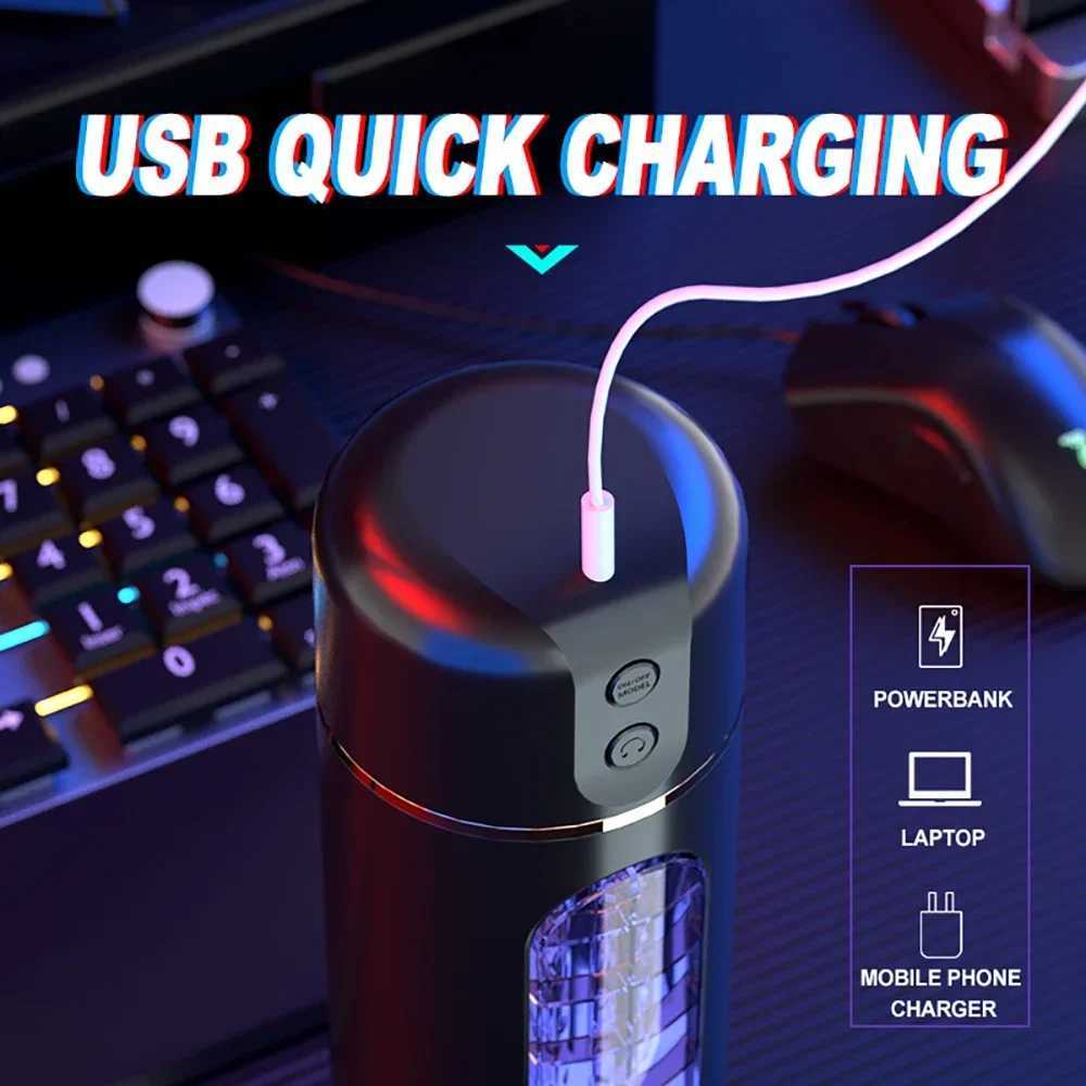 Automatic Male Masturbator Cup Adult Pussy Toy with Vibrating Thrusting Sucking Pocket Sexual Toys Sex Toys for Men PleasureXJ250319