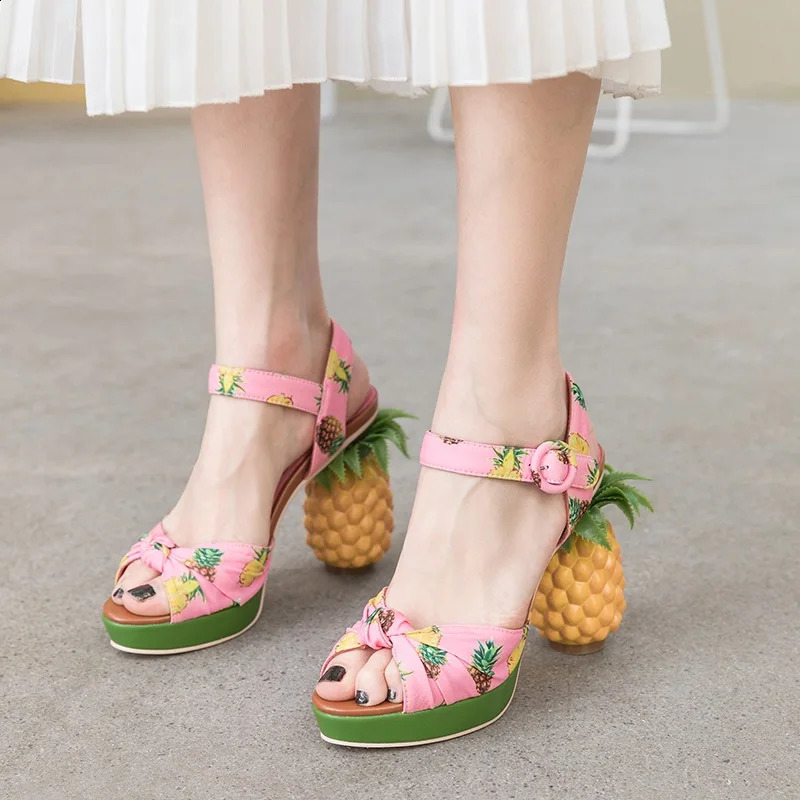 MEZEREON Sandals Womens Shoes 12 cM High Heel Pumps Bohemia Sandals Summer Buckle Strap Platform Sandals Sandalia FemiNINa 250314