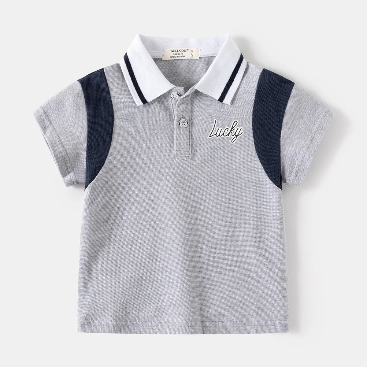 Baby Boys Short-sleeved T-shirt Summer Baby Tops Boys Color Blocking Short-sleeved POLO Shirt 250319