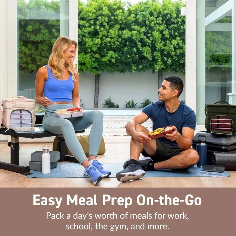 Betgo Prep Dee Insulated Multimeal Bag - Lunch Box Bag, Holds 5 Meals, Premium Insulation Up To 8 Hrs, Durable,-Resista