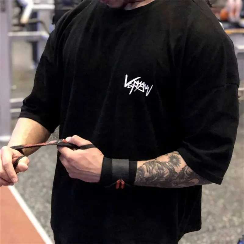 Summer new fitness sports T-shirt ultra-fine cotton T-shirt training running gym mens T-shirt collar womens short sleeved streetwearT250318