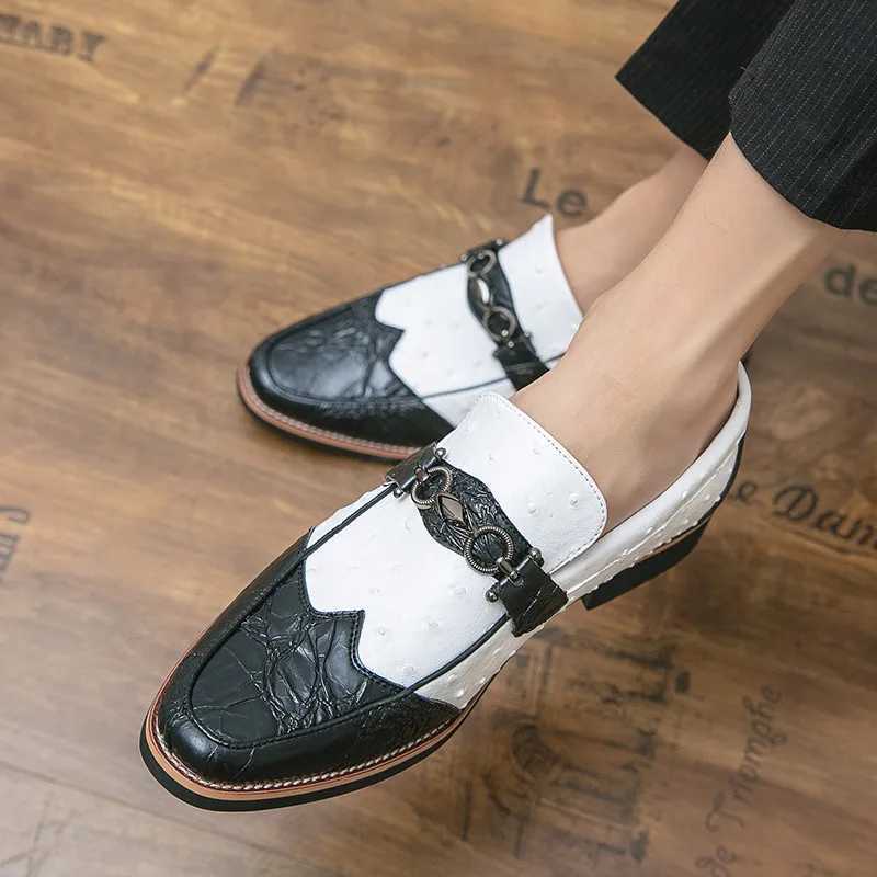 2024 Brand Elegant Mens Formal Shoes Designer Casual Dress Shoes Mens Wedding Luxury Social Shoes Mens Leather LoafersXJ250319