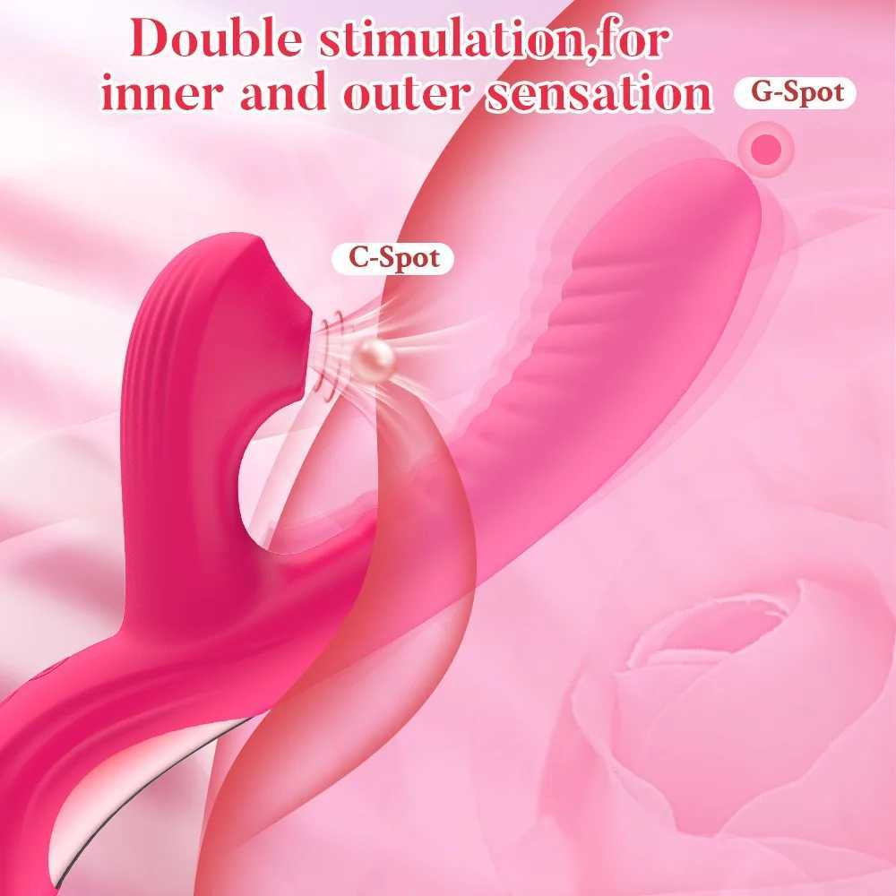 Female vibrator 3-in-1 G-Spot clitoral suction stimulation vaginal massager female silicone dildo adult W250319