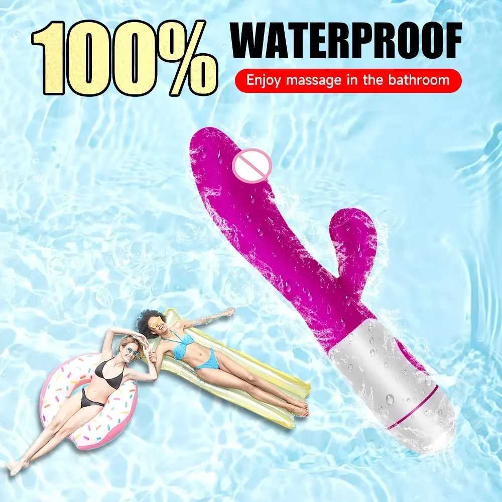 Rabbit Vibrator for Women Vagina G-Spot Nipple Clitoris Stimulus Pushing Telesic Rotating Dildo for Adult Sexy Toy 18+ W250319