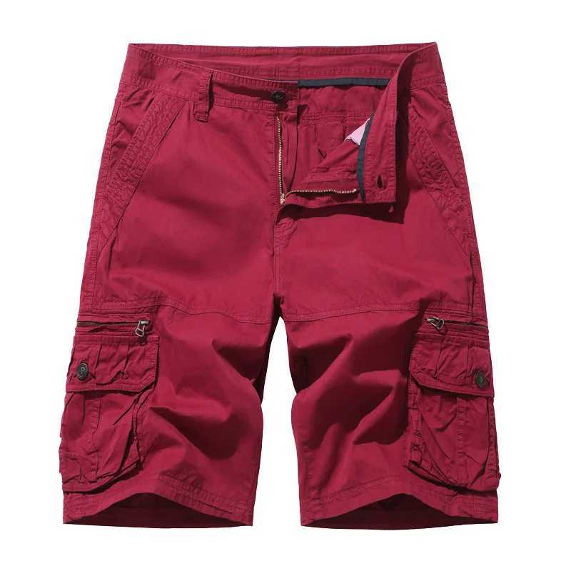 New Simple Mens Loose Casual European Size Tooling Shorts Multi-pocket Five-point Medium Pants W250319