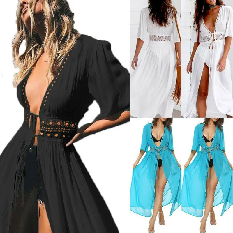 Plus Size S-XXXL Women Bathing Swimsuit Bikini Swimwear Wrap Pareo Cover Up Beach Dress Sarong 250319