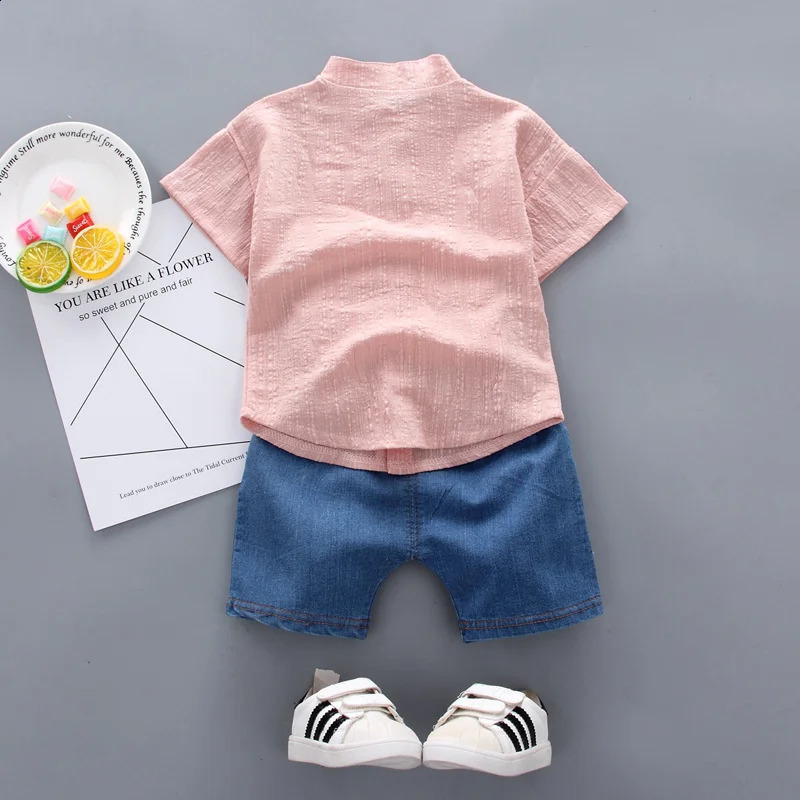 Summer Baby Boys Clothes Suit Children Casual Shirt Shorts 2Pcs/Sets Kids Outfits Toddler Fashion Costume Infant Tracksuits 250319