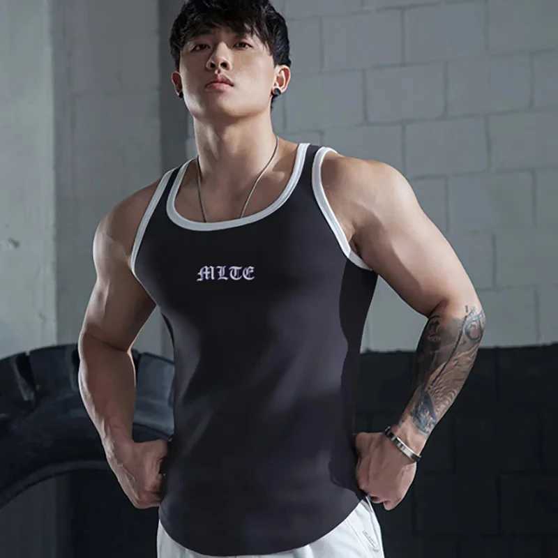 Mens Sleeveless Tight-fitting Leggings Top Sleeveless Top Fitness Dry Speed Running Short Sleeve Muscle Exercise SummerT250318