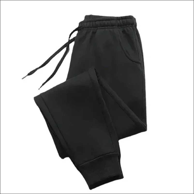 2025 Heavy American High-gram Terry Tied Feet Solid Color Printing Pure Cotton Couple Mens Sweatpants X250319