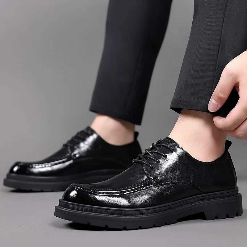 New Mens Business Casual Leather Shoes Soft soled Soft Leather Shoes Beanie Shoes Fashion Mens Shoes Fi Driving ShoesXJ250319