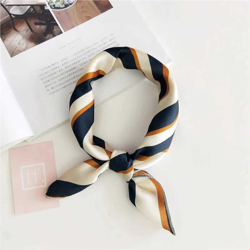 Hair scarf tie printed red satin 50cm small/square/silk/neck/ring/scarf winter scarf X250319