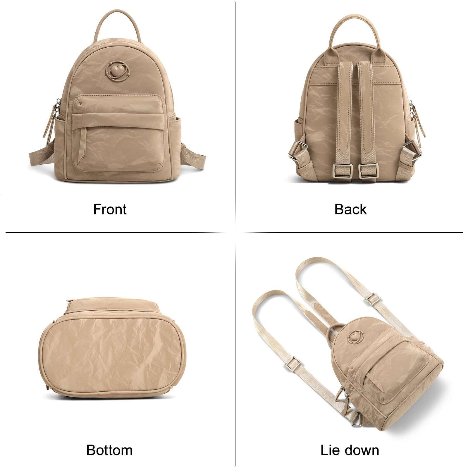 AII Merad Brown Fashionable Student Backpack Fall And Winter New Travel Bag Daily Commuting Use