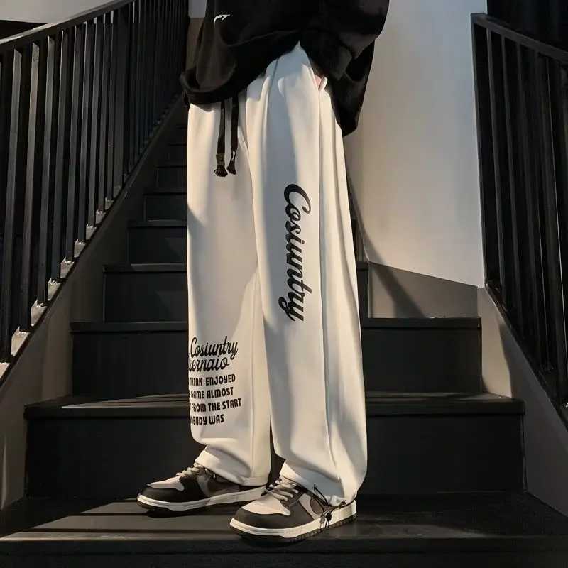 New Mens Pants Fashion Korean Style Ribbon Streetwear Harem Pants Elastic Waist Cargo Pants Men Casual Hip Hop Sweatpants Men X250319