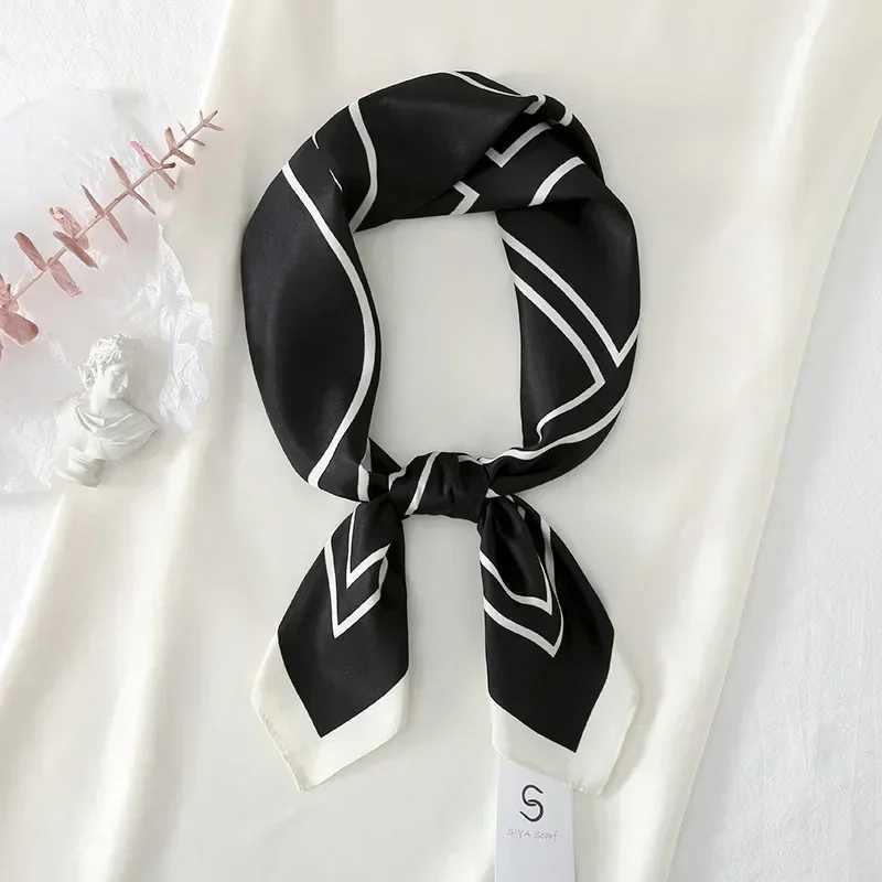 2024 Spring Summer New 70*70cm Sugar Scarf Wen Putdoor Neck Hair Band Small scarf Outdoor Soft Luxury Kerchief Hijab Lady X250319